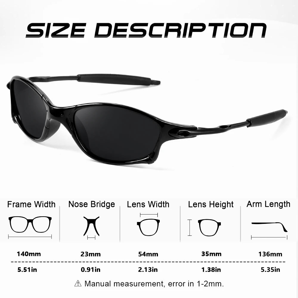 CRIXALIS Full Rim Frame Sport Sunglasses UV400 Lens - Silver / Green Lens